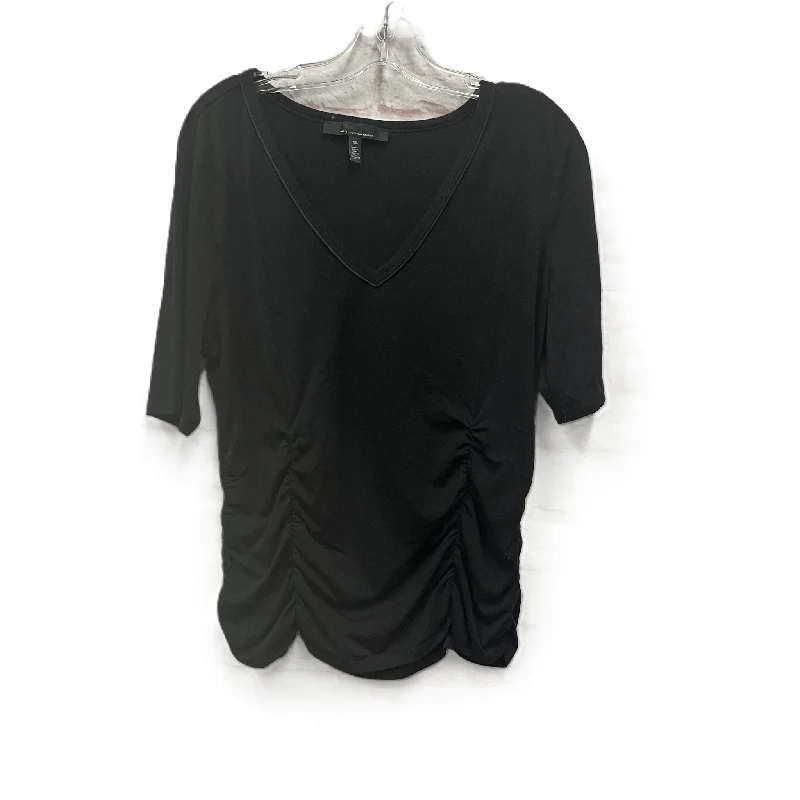 Top Short Sleeve By White House Black Market In Black, Size: Xl