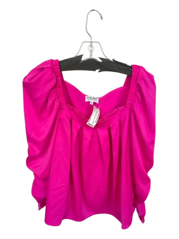 Crosby Size S Hot pink Polyester Long Sleeve Top