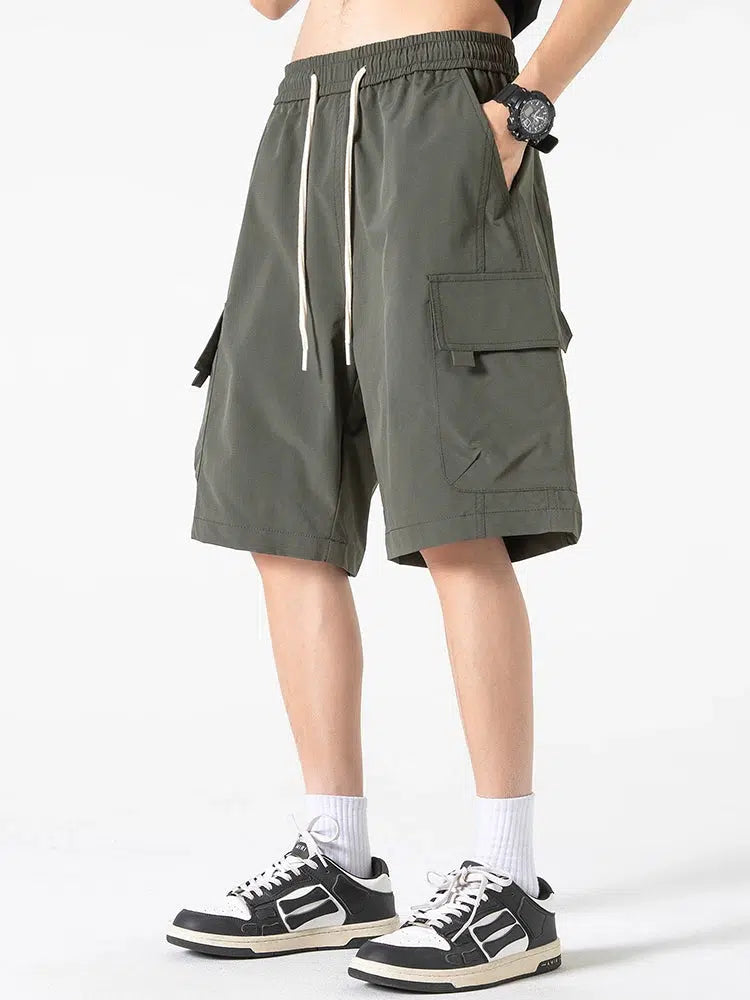 Loose Straight-Leg Shorts