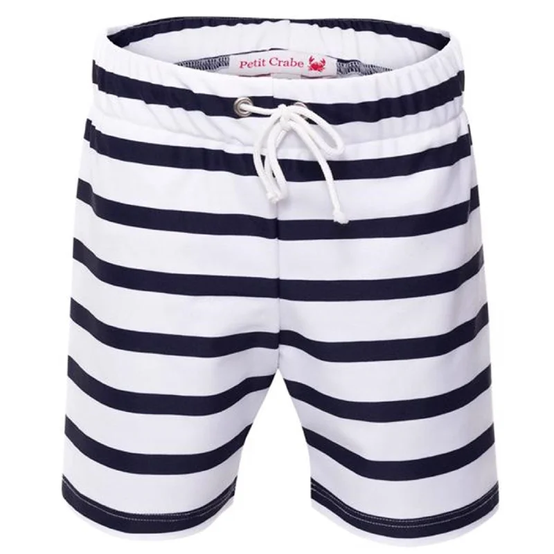 Petit Crabe White/Blue Alex UV Shorts