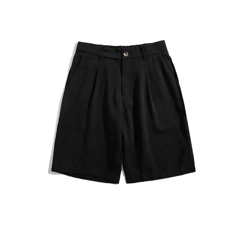 Elastic Waist Pleated Shorts