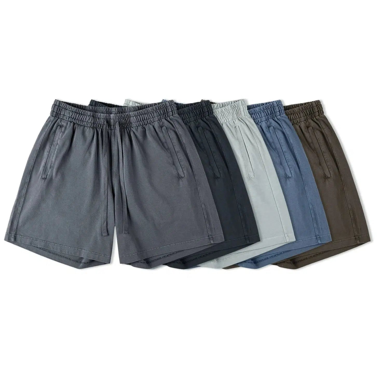 Washed Mid-length Shorts