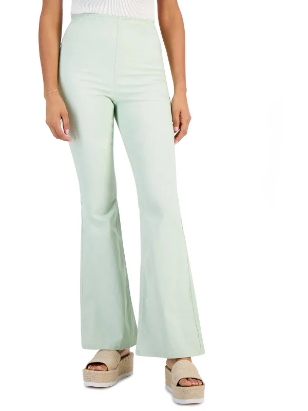 Juniors Womens High Rise Flare Flared Pants