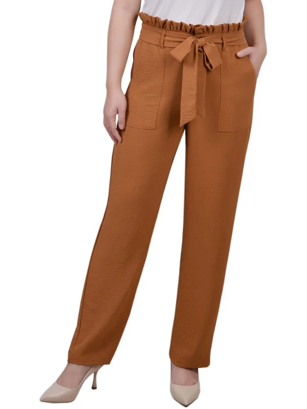 Petites Womens PaperB Polyester Ankle Pants