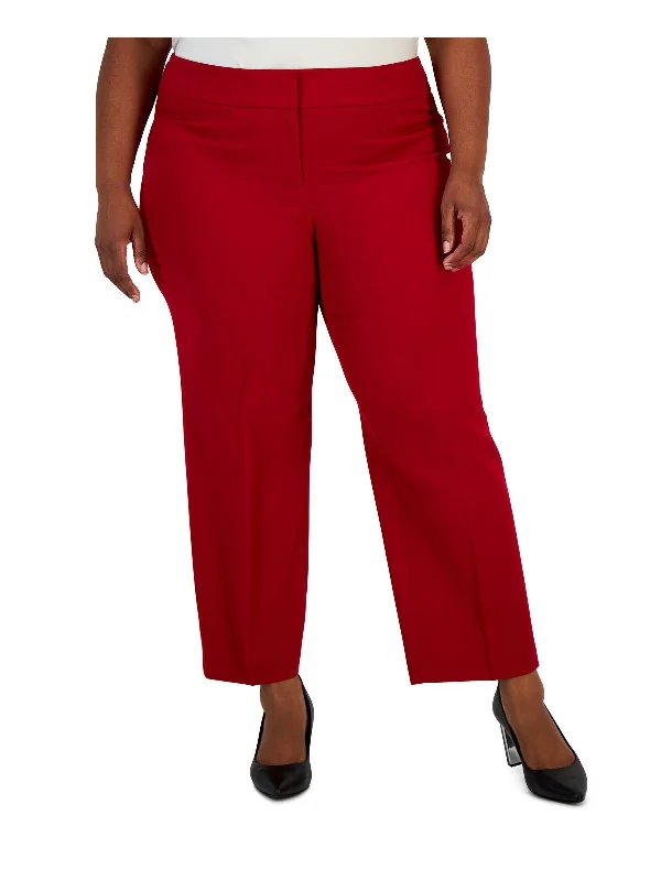 Plus Womens Slim Ankle Dress Pants