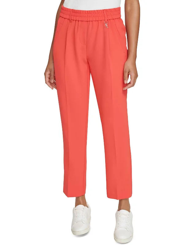 Womens High Rise Pull On Ankle Pants