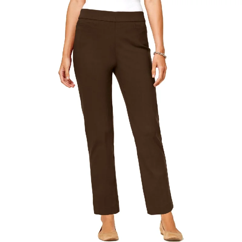 Womens Modern Fit Pull On Ankle Pants