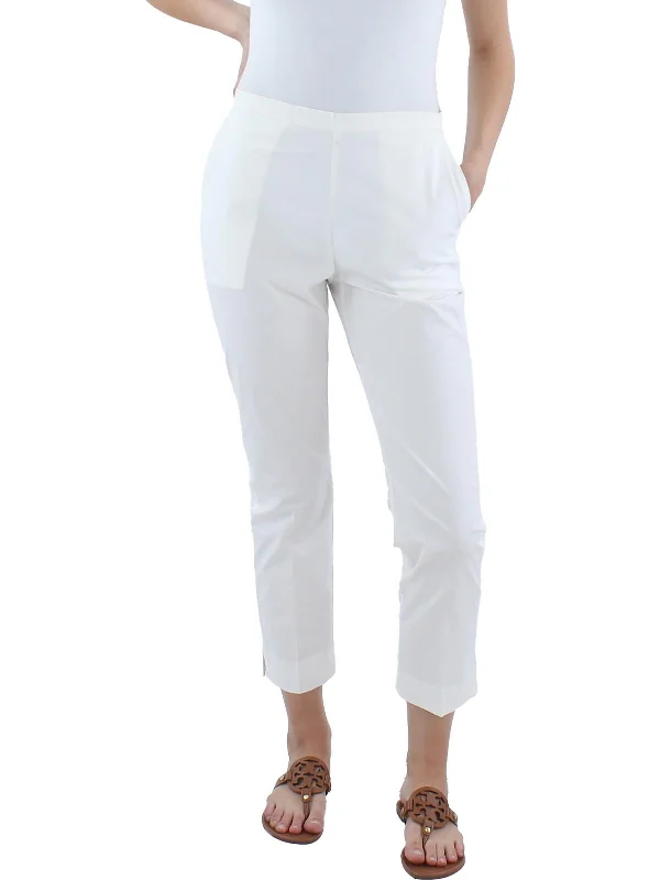 Womens Organic Cotton Straight Leg Ankle Pants