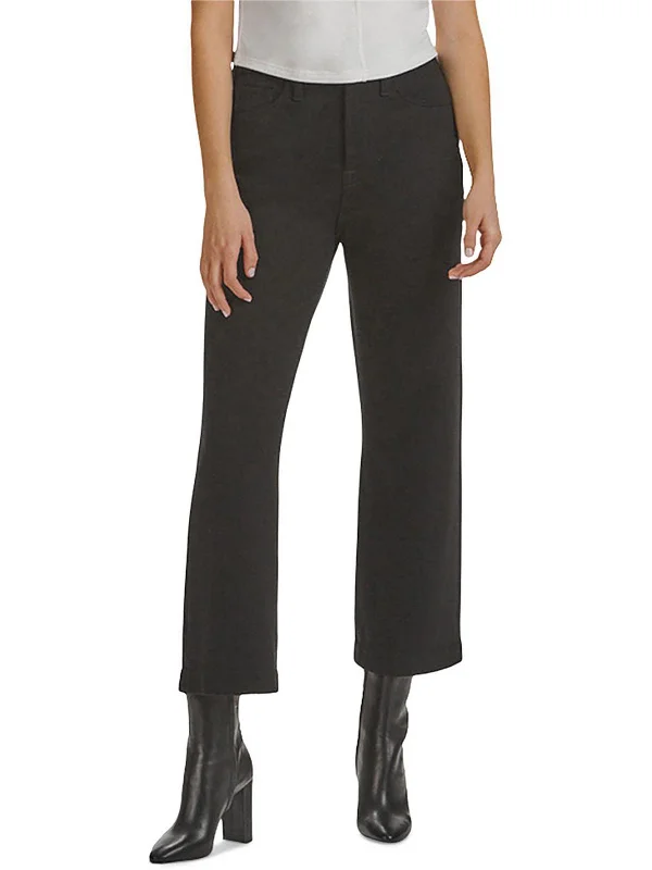 Womens Ponte Cropped Ankle Pants